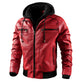 Men Leather Jacket Motorcycle Jacket Waterproof Windproof