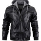 Men Leather Jacket Motorcycle Jacket Waterproof Windproof