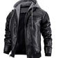 Men Leather Jacket Motorcycle Jacket Waterproof Windproof