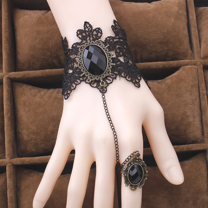 Fashion Vintage Palace Gothic Lace Gem Bracelet