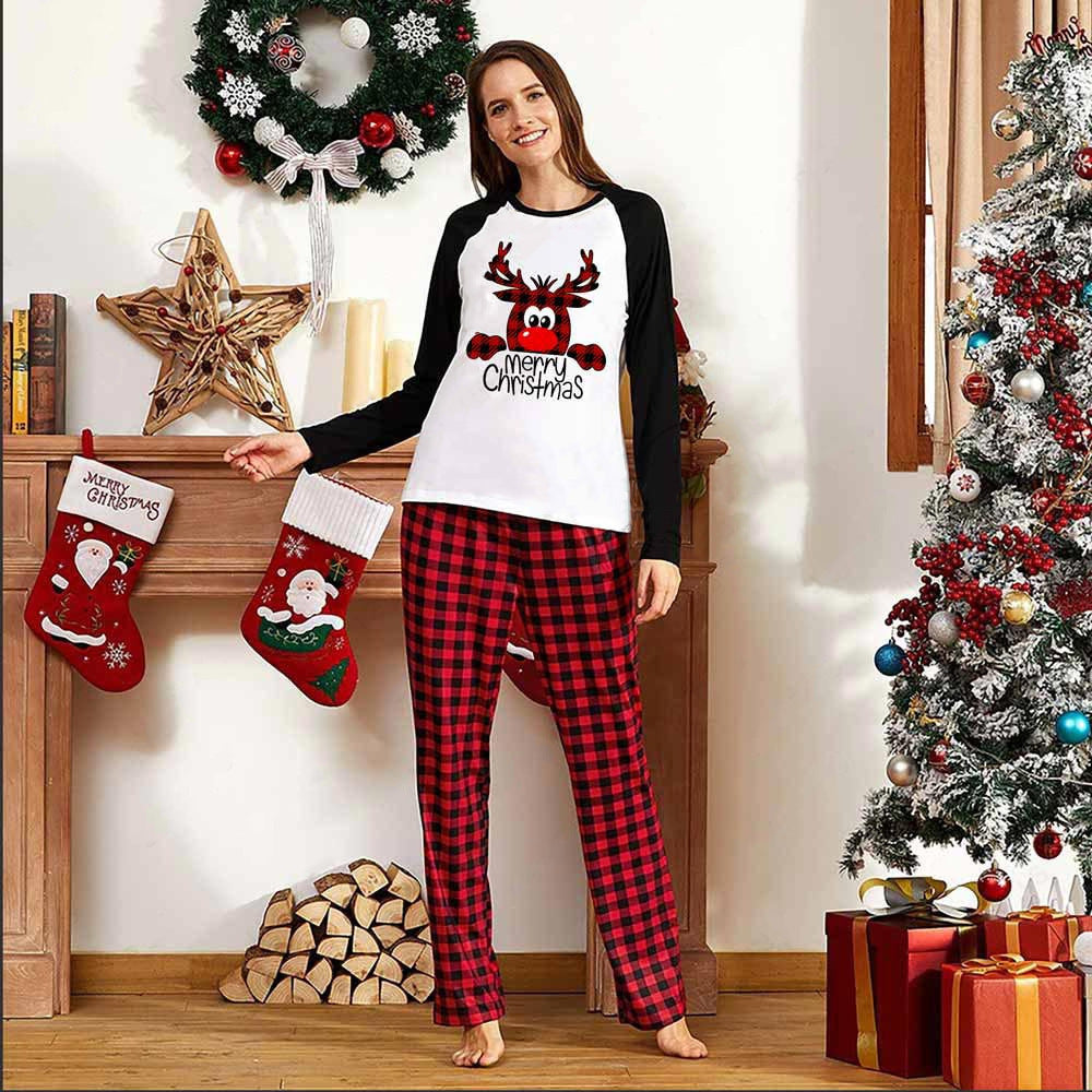 Family Christmas Pajamas Matching Sets Christmas Sleepwear Parent-Child Pjs Outfit