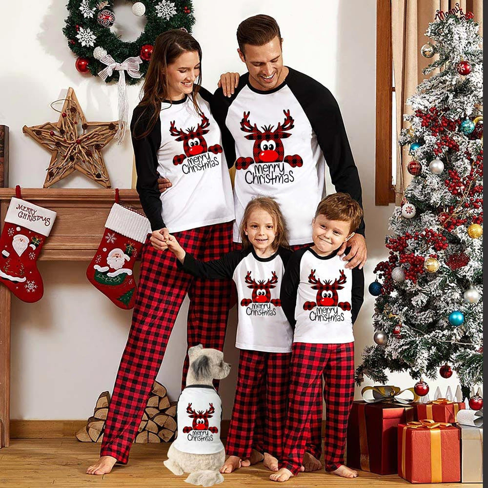 Family Christmas Pajamas Matching Sets Christmas Sleepwear Parent-Child Pjs Outfit