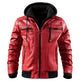 Men Leather Jacket Motorcycle Jacket Waterproof Windproof