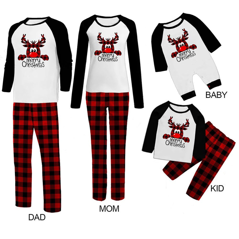 Family Christmas Pajamas Matching Sets Christmas Sleepwear Parent-Child Pjs Outfit