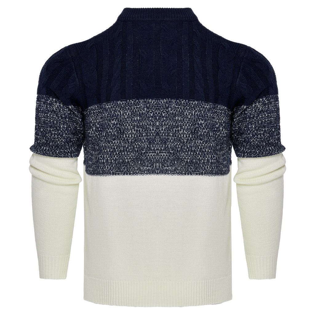 Men's Knitted Sweater Fashion Long-sleeved Pullover Tops Fall And Winter Clothing