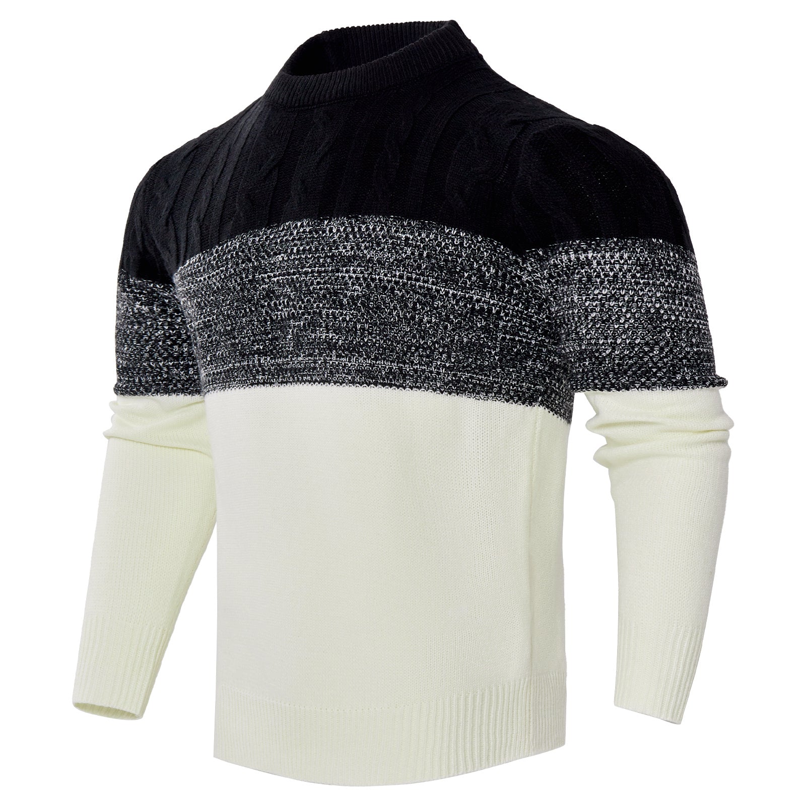 Men's Knitted Sweater Fashion Long-sleeved Pullover Tops Fall And Winter Clothing