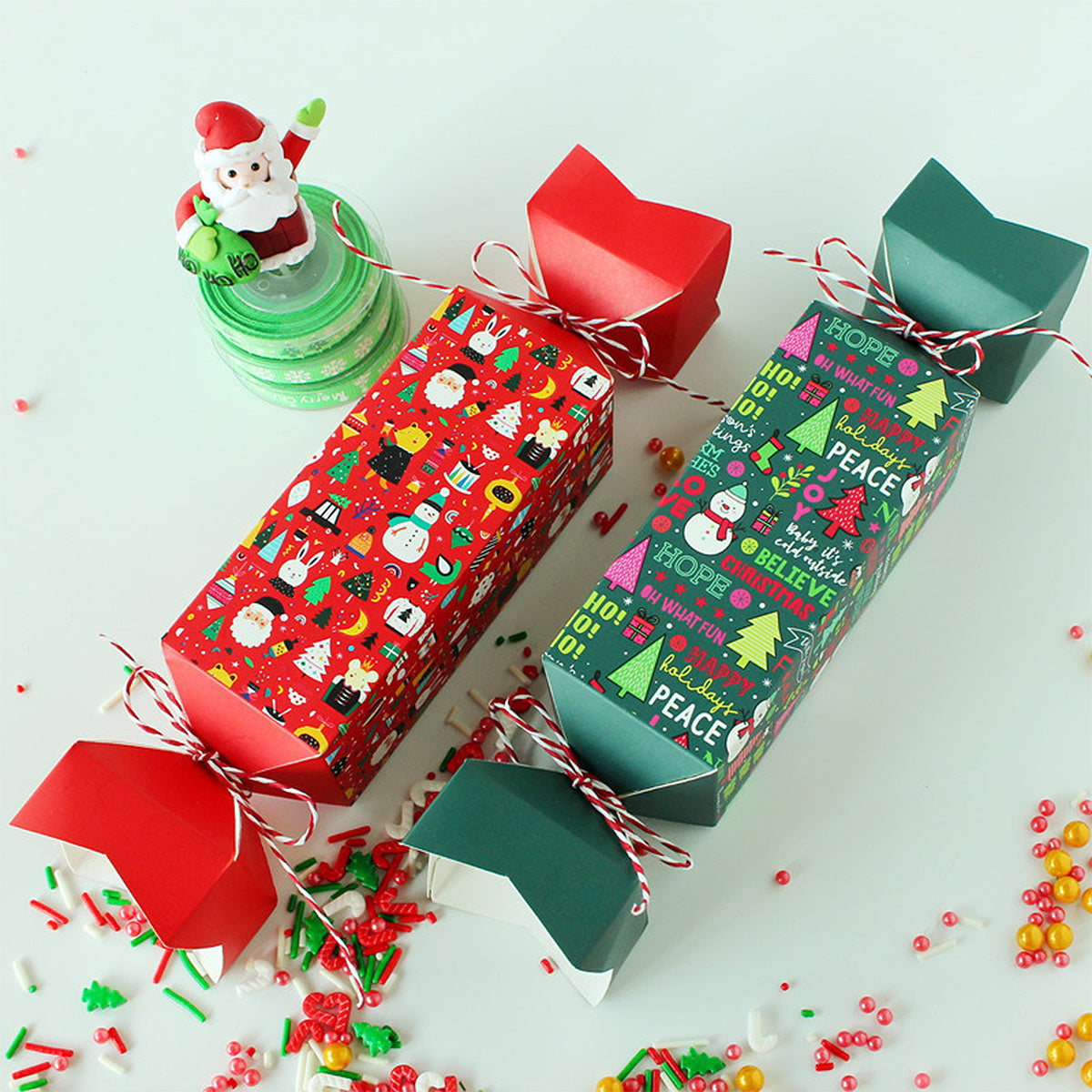 12PCS Christmas Candy Shaped Gift Boxes