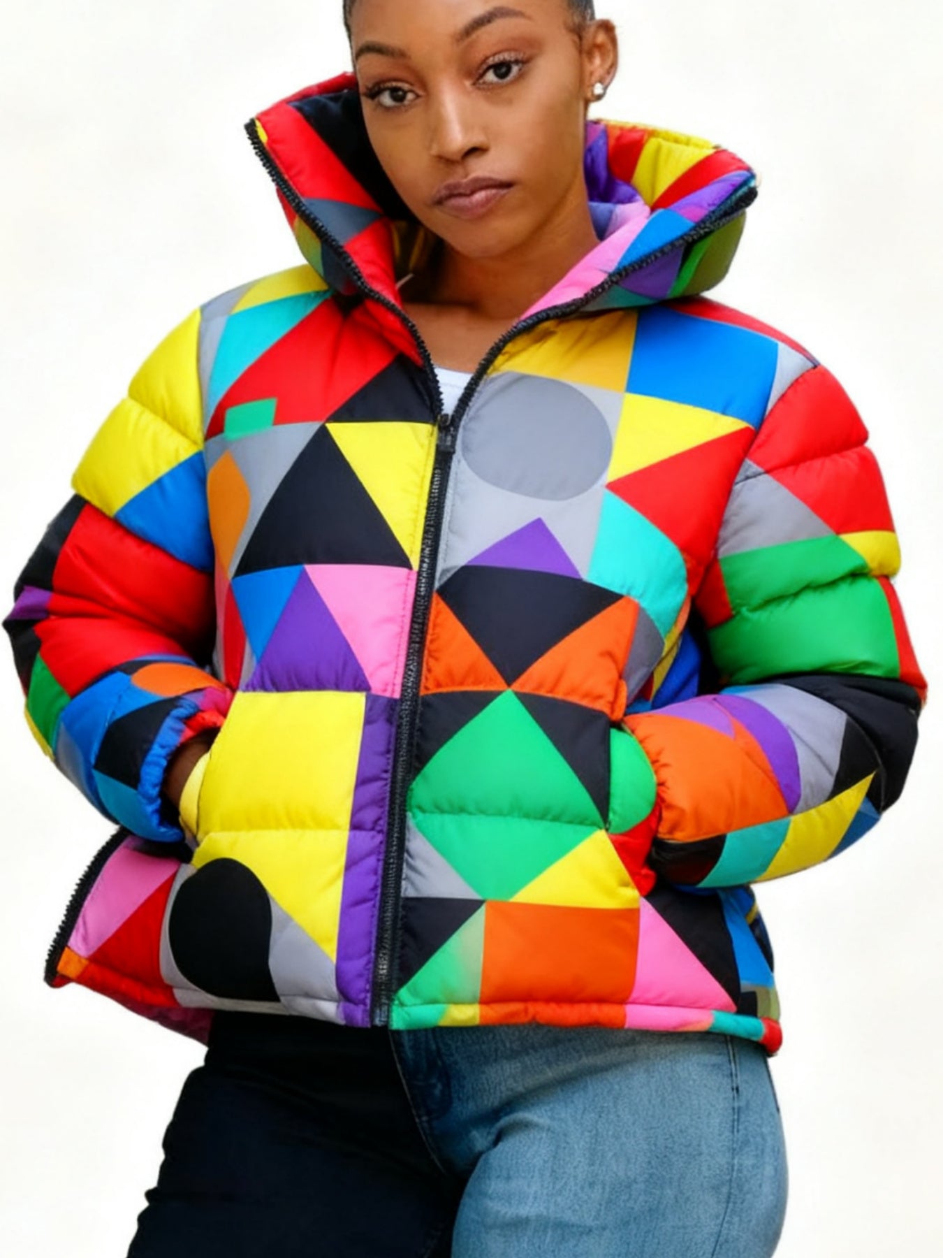 Women's Jackets, Cute Short Warm Coats, Fashionable Casual Cardigan Coats, Colorful Parkas