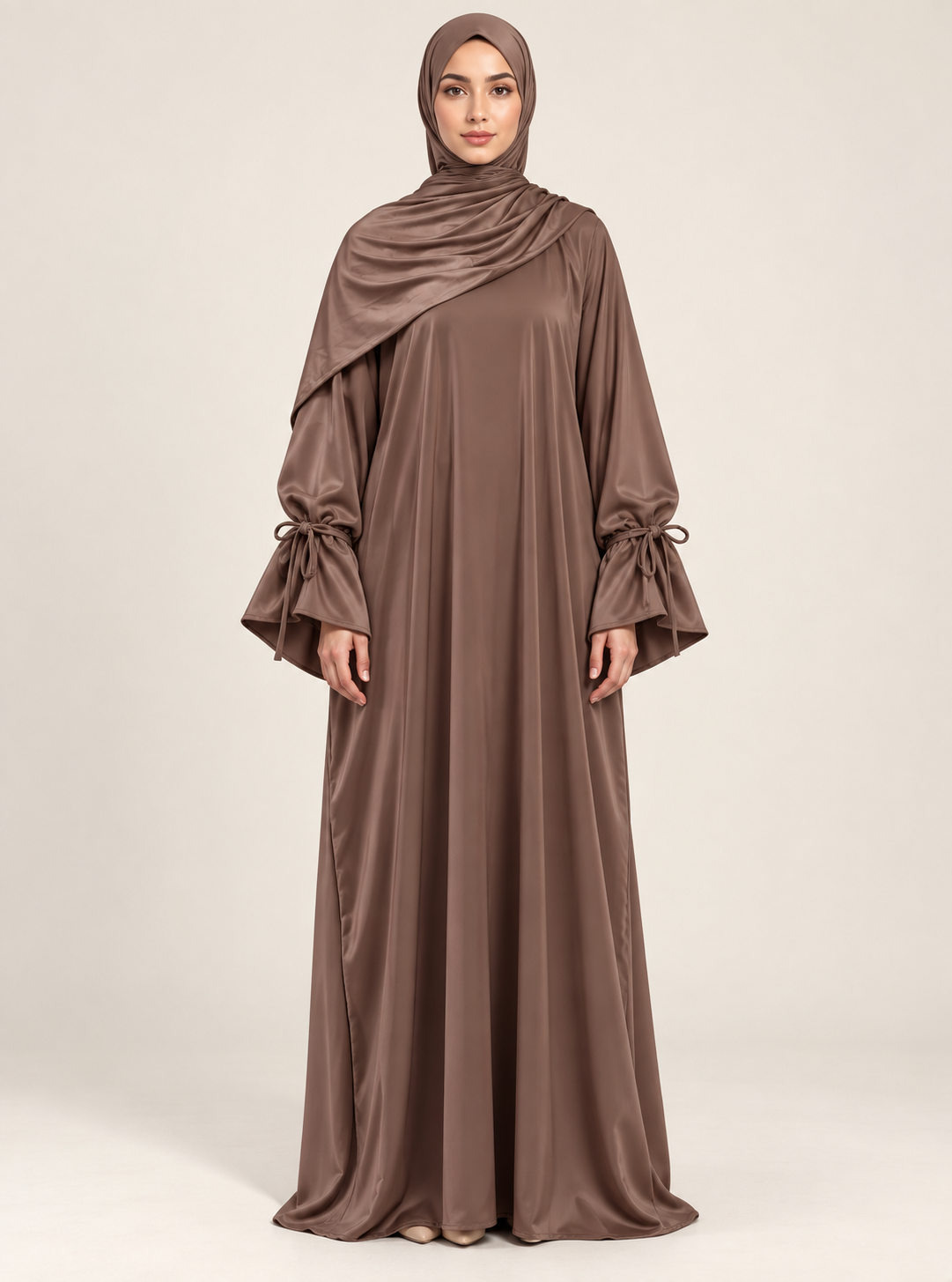 Eid Muslim Dress for Women Abaya Bow Jalabiya Ramadan Lace
