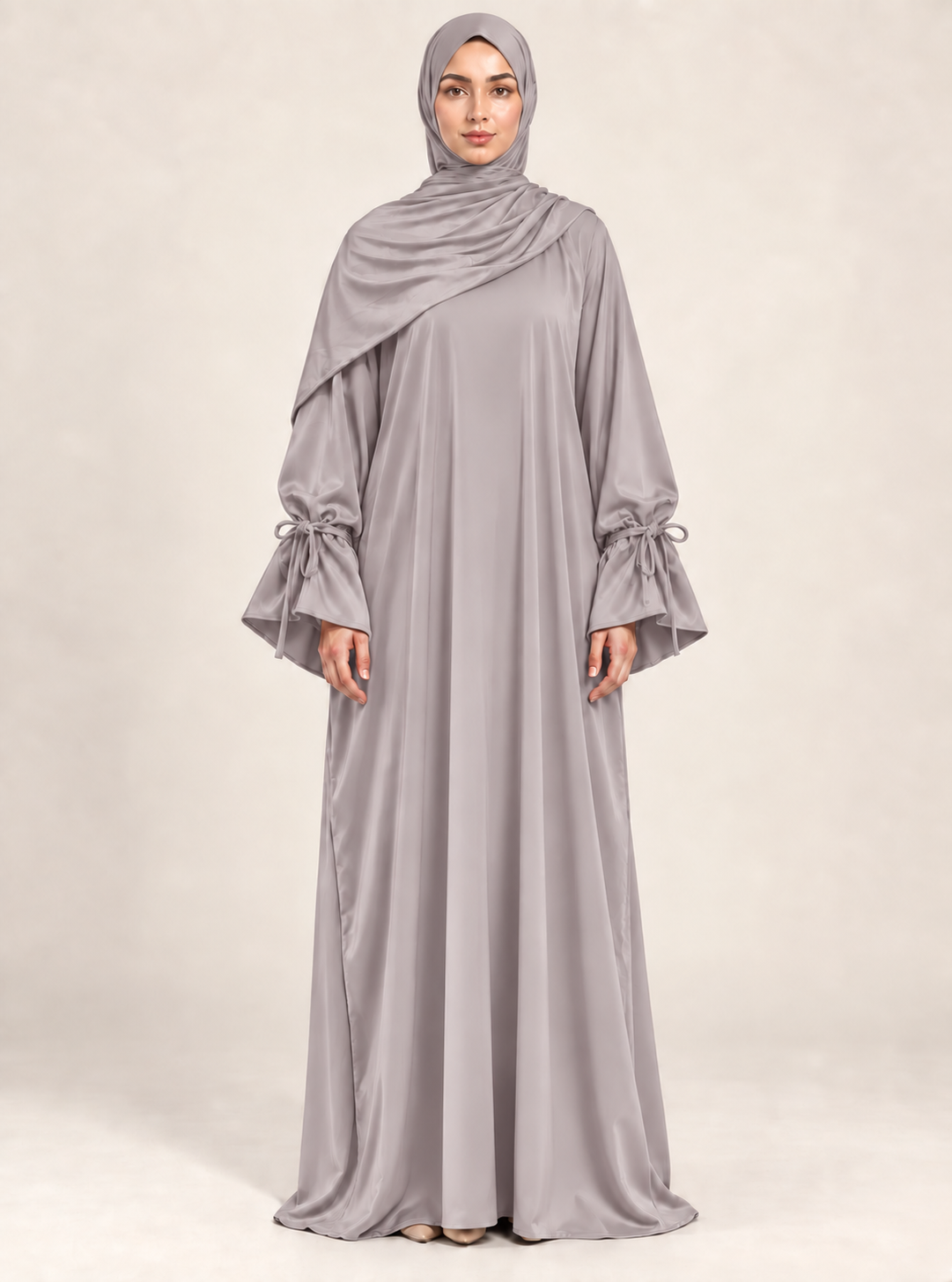 Eid Muslim Dress for Women Abaya Bow Jalabiya Ramadan Lace