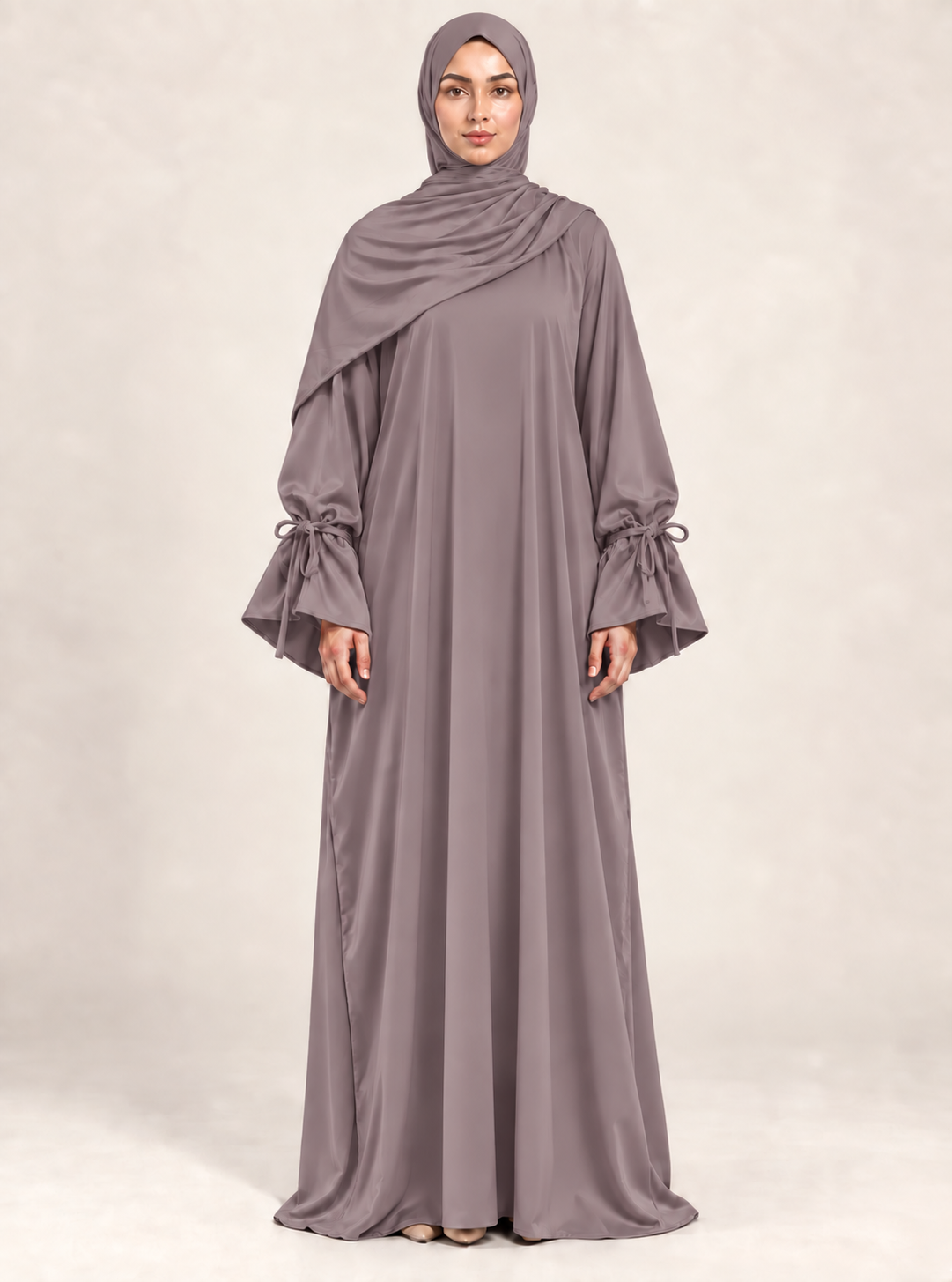 Eid Muslim Dress for Women Abaya Bow Jalabiya Ramadan Lace