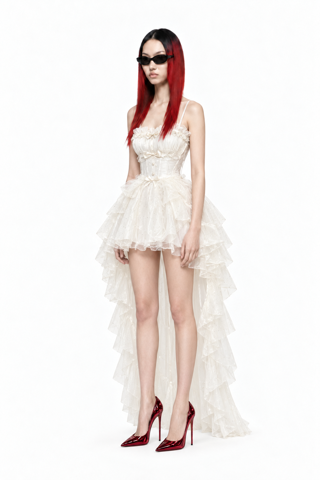 Women White Elegant Evening Party Dress