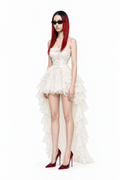 Women White Elegant Evening Party Dress