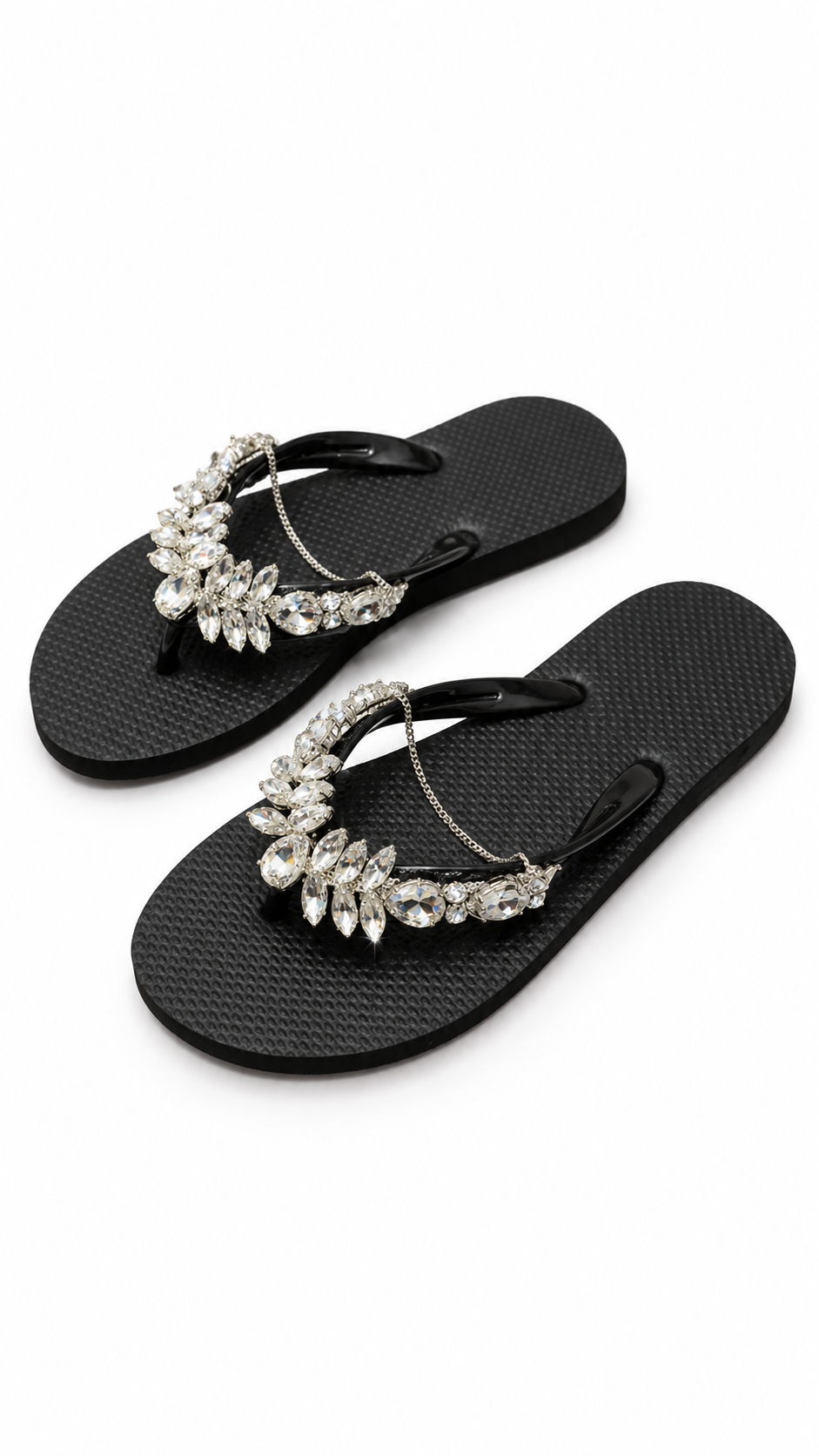 Fashion Flip Flops Women Summer Glass Diamond Slippers Women's Daily Outwear
