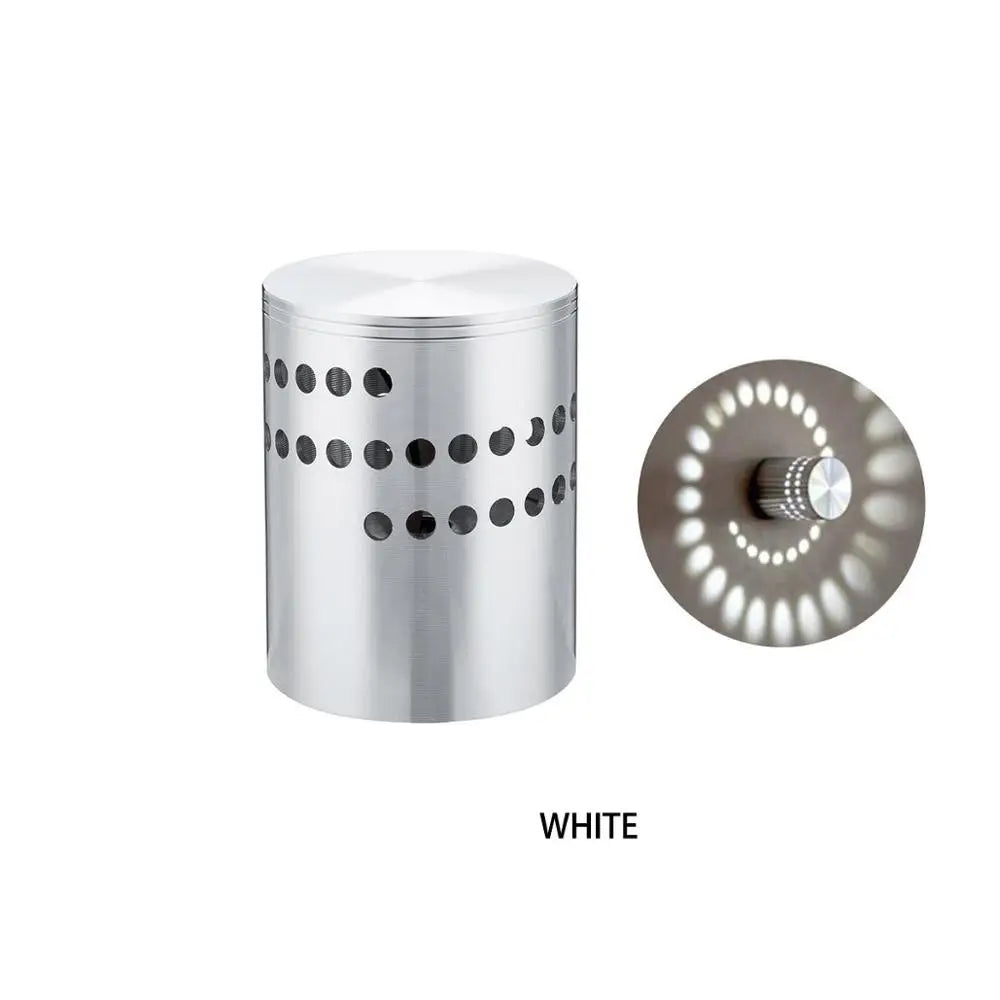 RGB Spiral Hole LED Wall Light Effect Wall Lamp Remote Controller