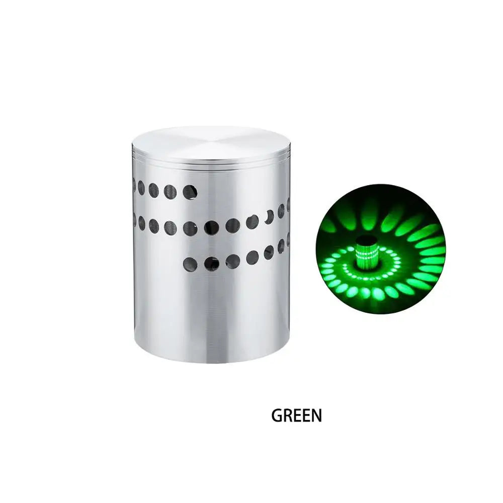 RGB Spiral Hole LED Wall Light Effect Wall Lamp Remote Controller