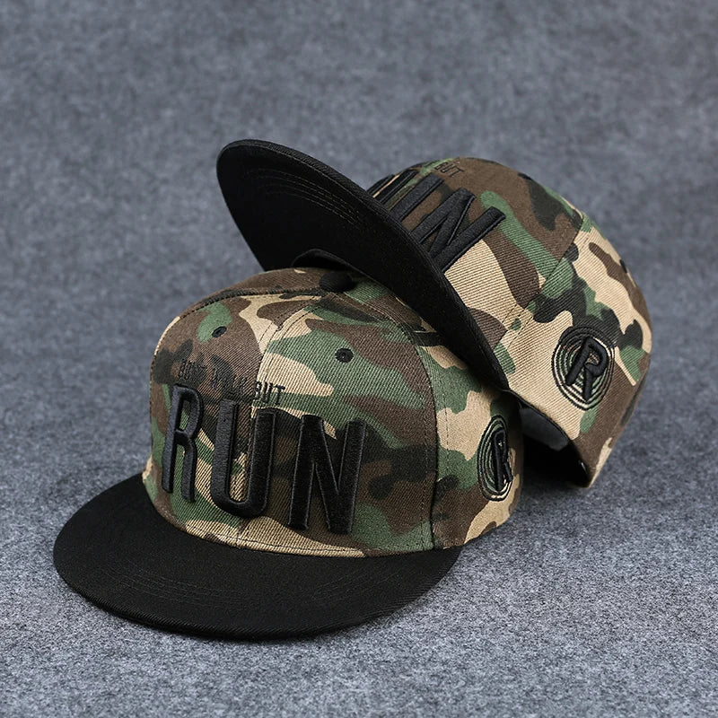 Funky Men's Letter Embroidery Tide All-match Flat Brim Baseball Cap Hip-hop Hat