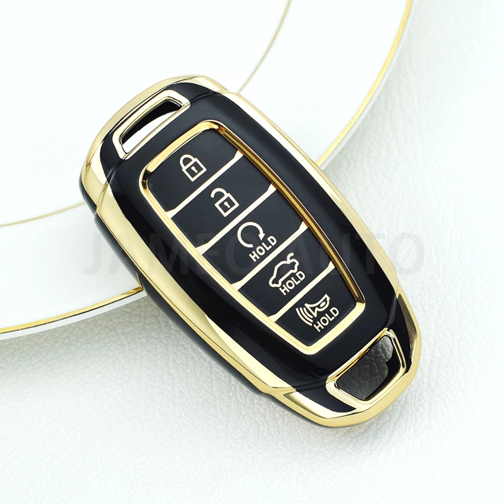 5 Buttons TPU Car Key Cover Case Shell for Hyundai I30 Ix35 Kona Encino Solaris Azera Grandeur Ig Accent TM Palisade Santa Fe