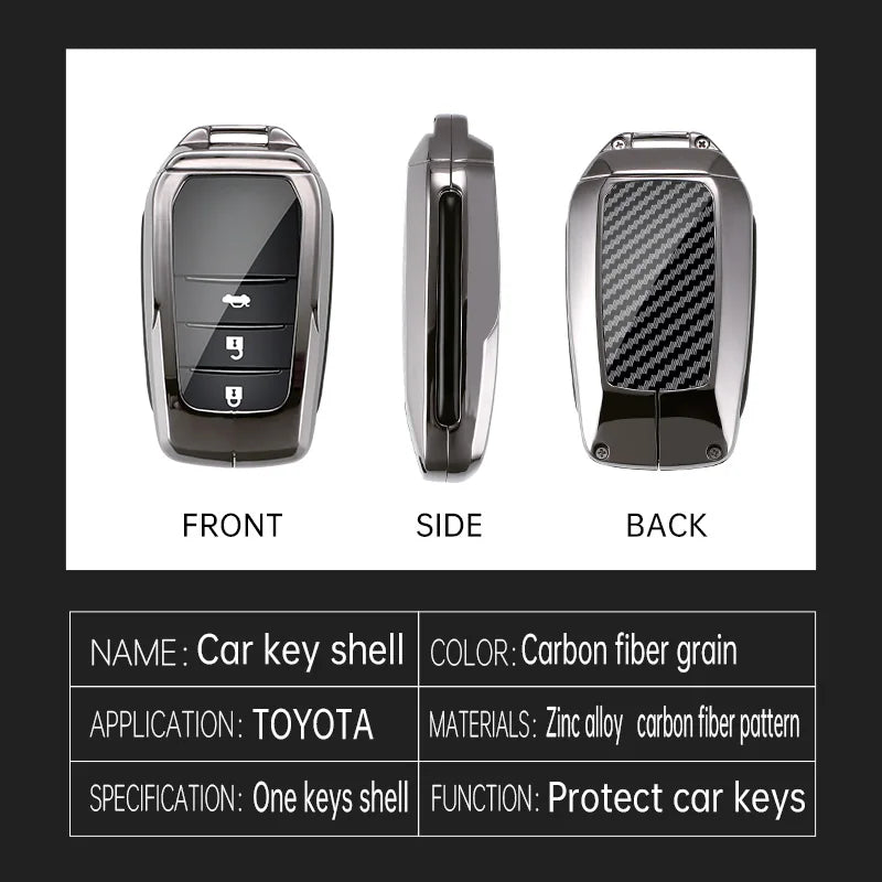 Zinc Car Key Case Cover For Toyota Corolla