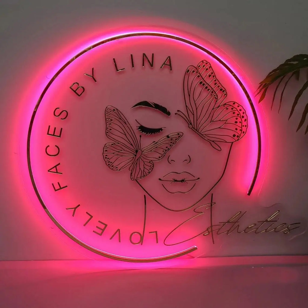 Custom LED Acrylic Metal Sign Business Logo