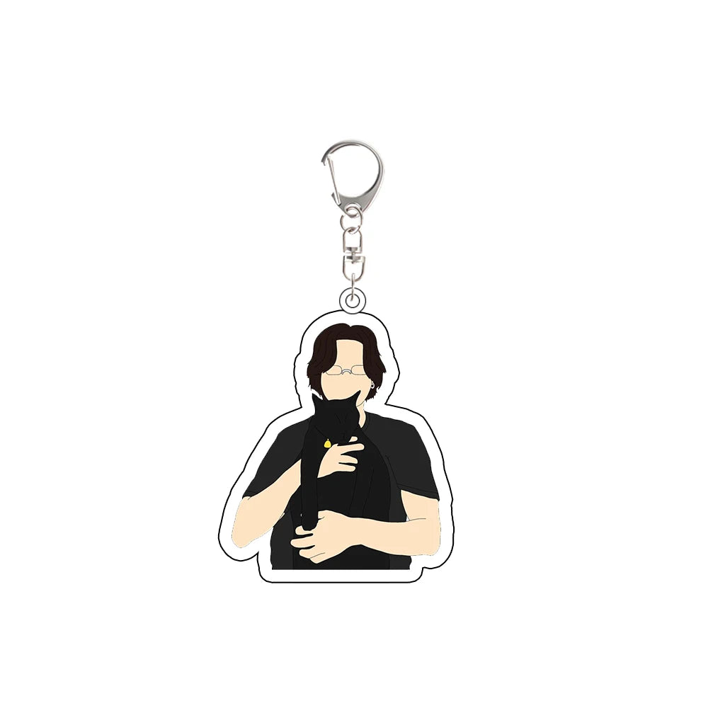 Acrylic Keychain Korean Male Singing Group Peripheral Custom Cartoons
