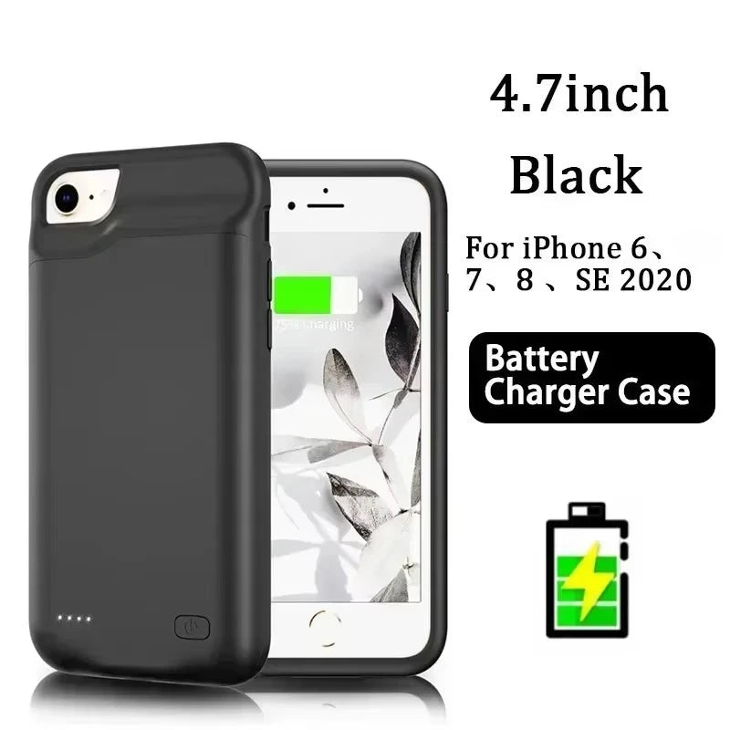 Battery Case for I-phone 12 11 14 13 15 16 Pro Max Mini Power Bank Charger Cover