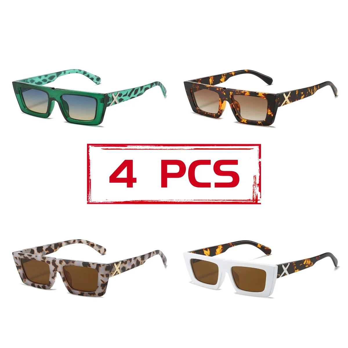 Small frame square personalised temples X modelling