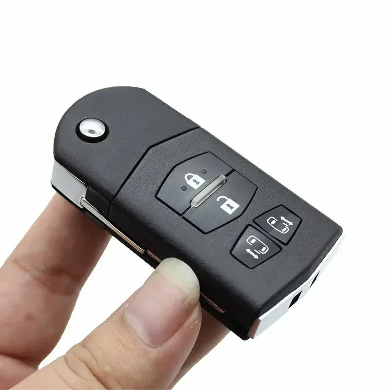 Xinyuexin 4 Buttons Flip Remote Key Shell for Mazda
