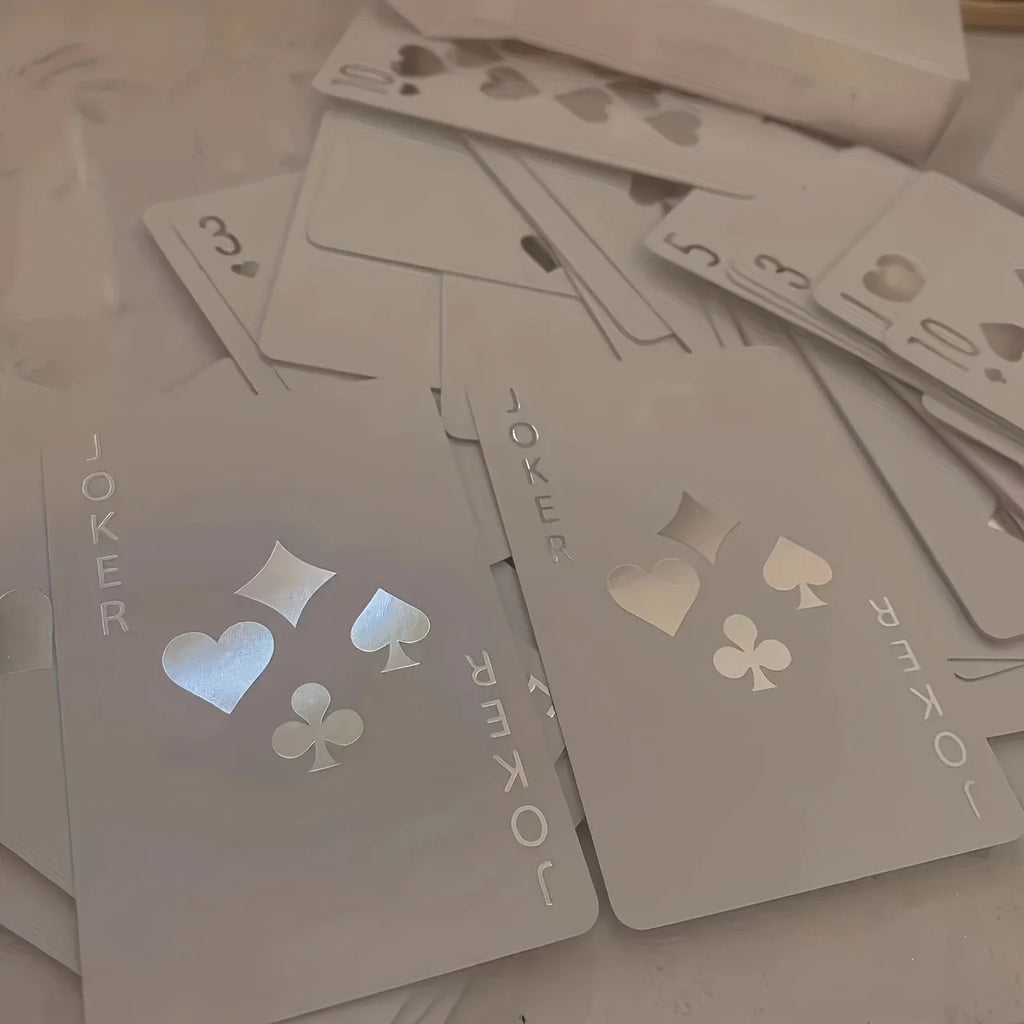 Poker cute limited edition luminous playing cards good-looking white rose party dormitory must-have girly heart party toys