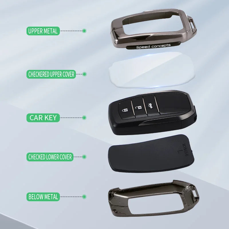 Zinc Car Key Case Cover For Toyota Corolla