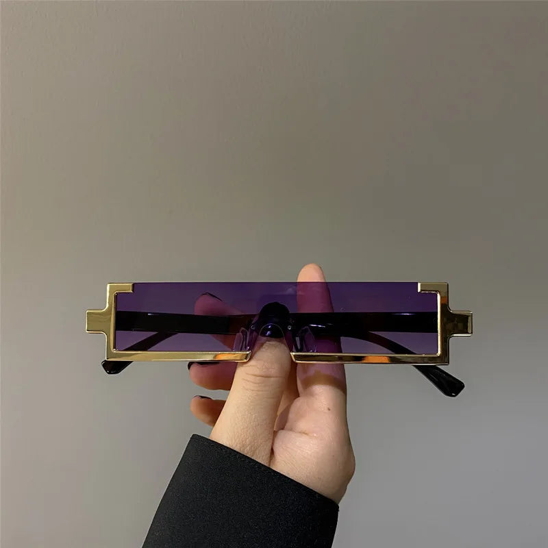 Rimless Frameless Rectangle Shades Gradient UV400