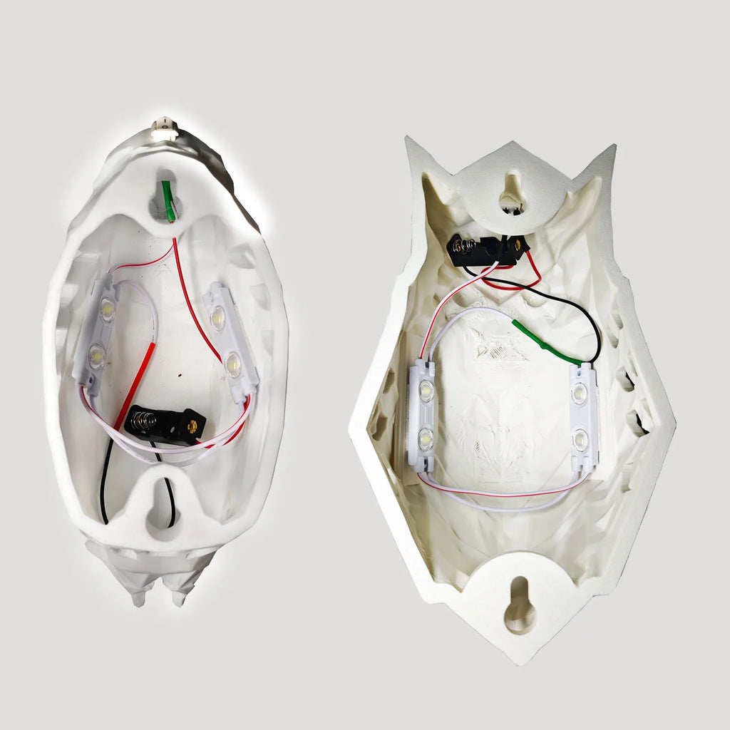 3D printed light and shadow lamp owl