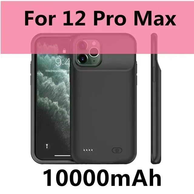 Battery Case for I-phone 12 11 14 13 15 16 Pro Max Mini Power Bank Charger Cover
