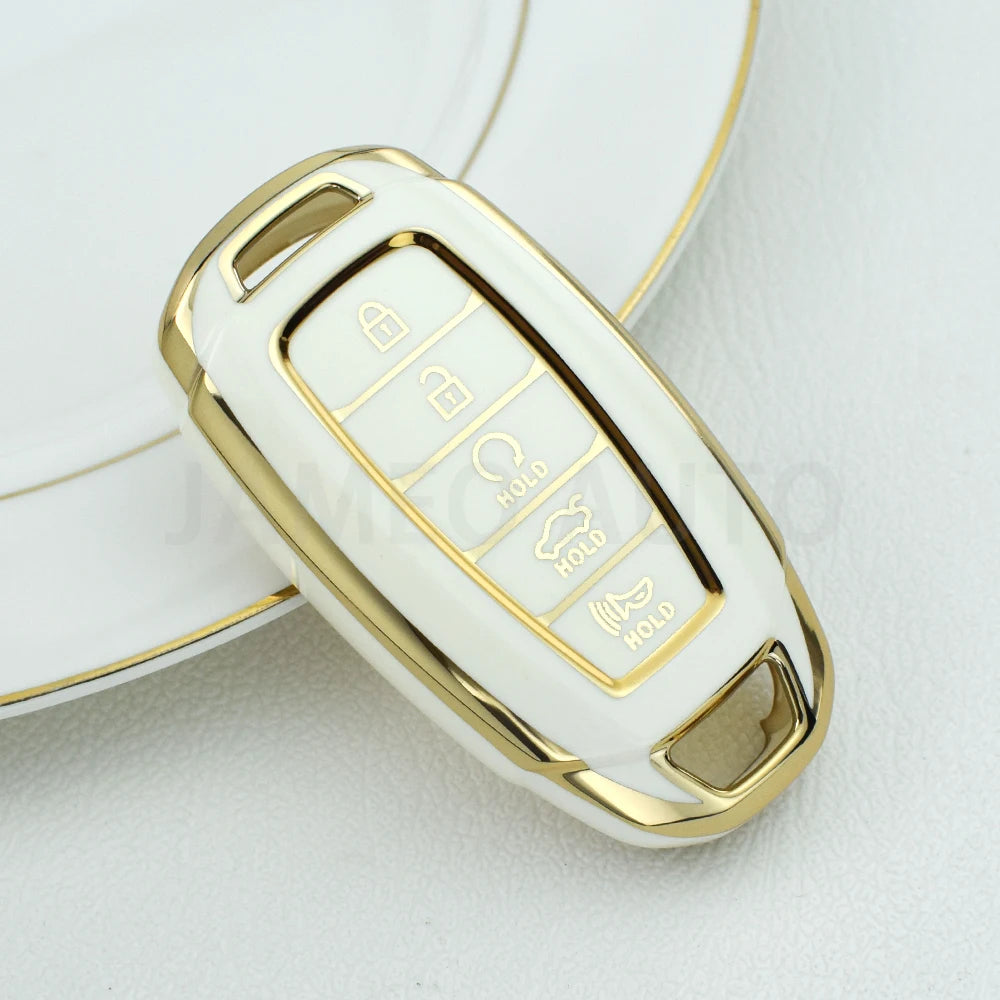 5 Buttons TPU Car Key Cover Case Shell for Hyundai I30 Ix35 Kona Encino Solaris Azera Grandeur Ig Accent TM Palisade Santa Fe