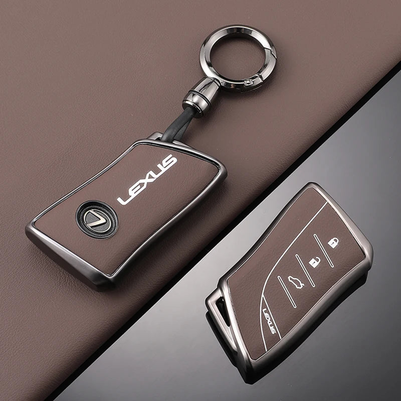 Leather Car Smart Remote Key Case Cover For Lexus
