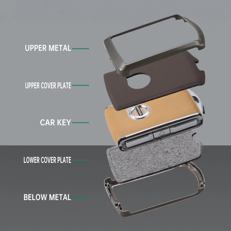 Zine Alloy Car Key Case Shell Cover For Volvo XC60 Protection Accessory
