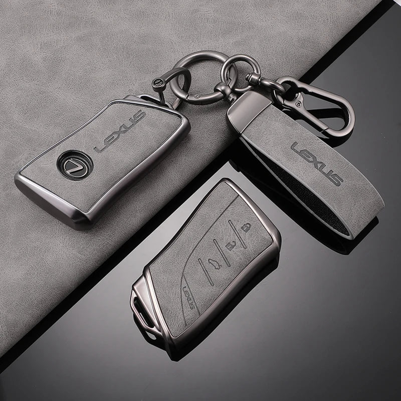 Leather Car Smart Remote Key Case Cover For Lexus