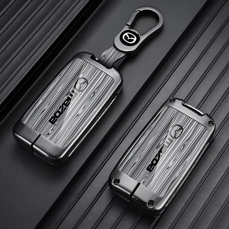 For Mazda 3 6 Alexa Leather Car Smart Key Case Cover