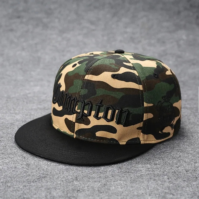Funky Men's Letter Embroidery Tide All-match Flat Brim Baseball Cap Hip-hop Hat