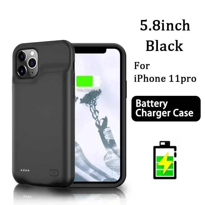 Battery Case for I-phone 12 11 14 13 15 16 Pro Max Mini Power Bank Charger Cover