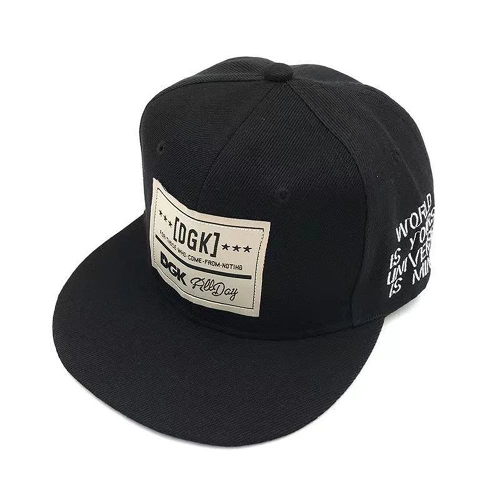 Funky Men's Letter Embroidery Tide All-match Flat Brim Baseball Cap Hip-hop Hat
