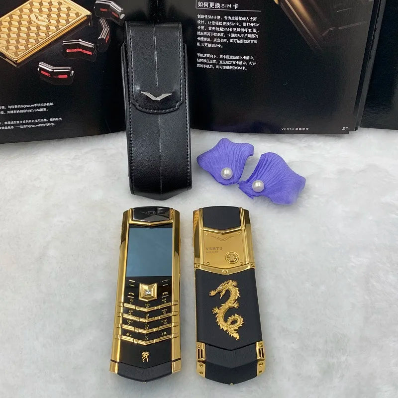 Vertu LuxuryMini Phone K8 + Golden Dragon Dialer Keypad Cell Phone