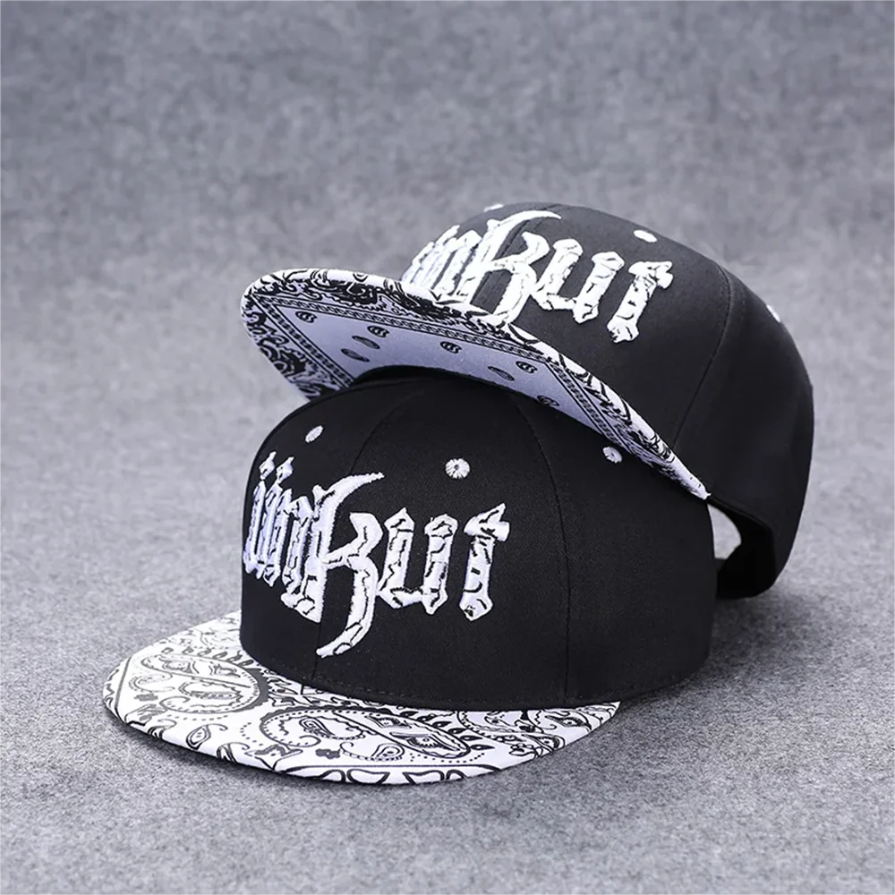 Funky Men's Letter Embroidery Tide All-match Flat Brim Baseball Cap Hip-hop Hat