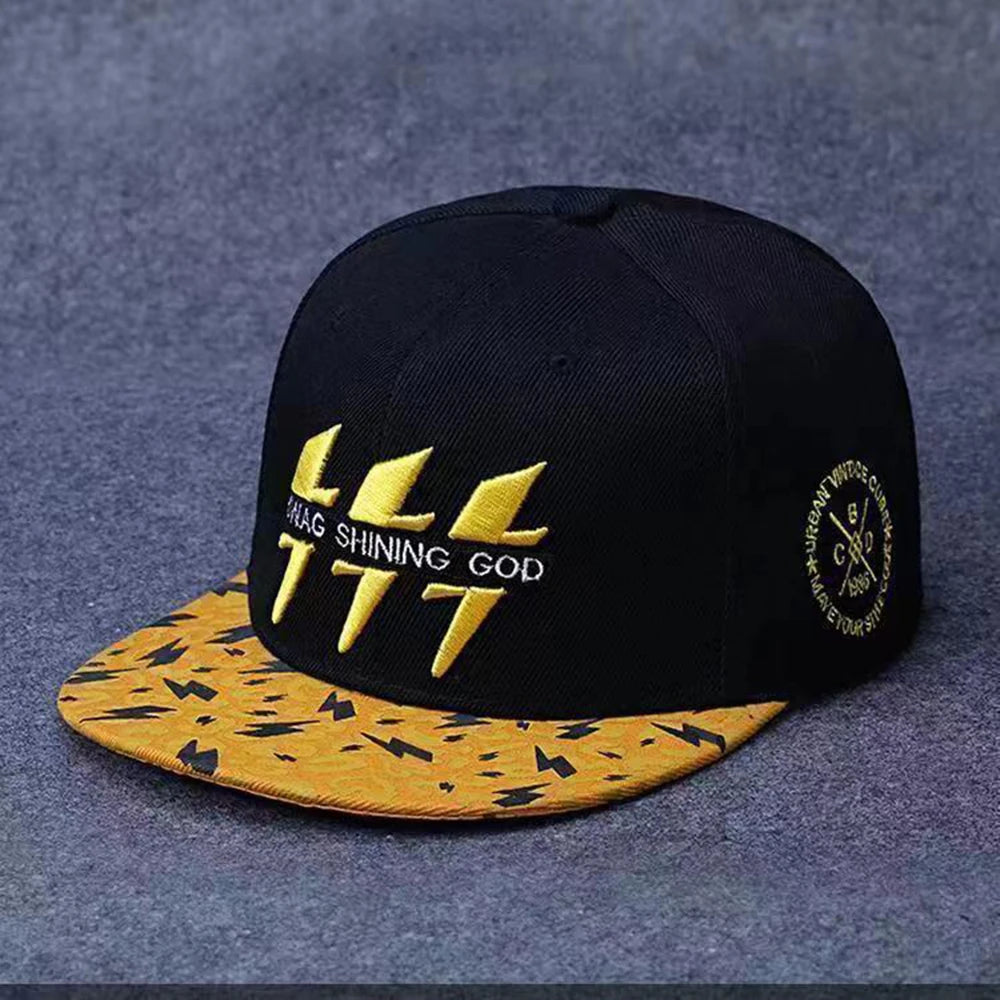 Funky Men's Letter Embroidery Tide All-match Flat Brim Baseball Cap Hip-hop Hat
