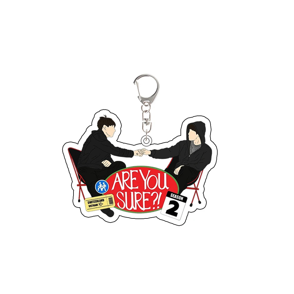 Acrylic Keychain Korean Male Singing Group Peripheral Custom Cartoons