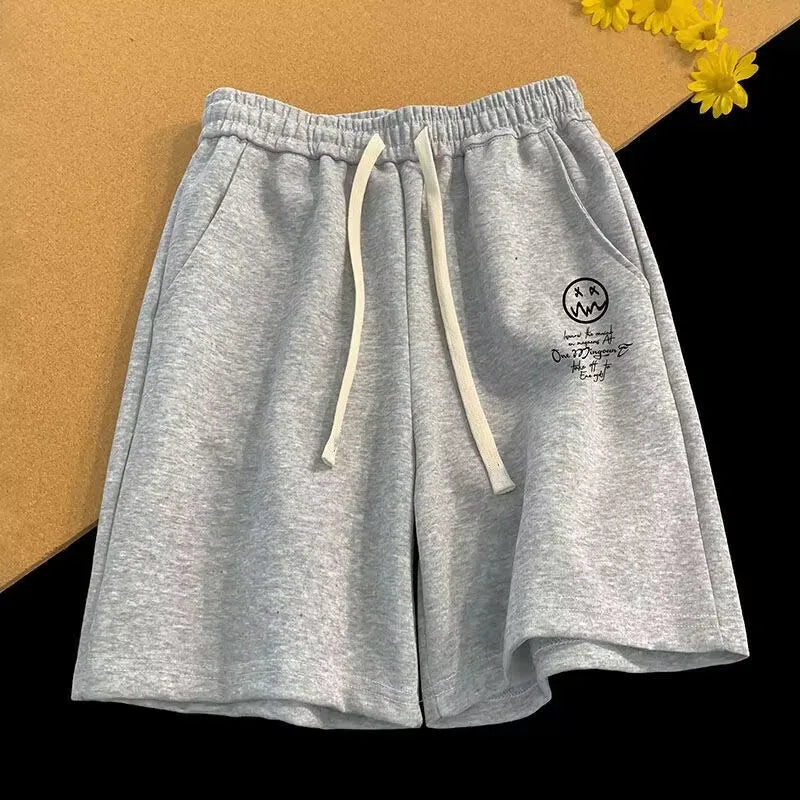 Oversized Shorts Men Thin Casual Wide Leg Shorts