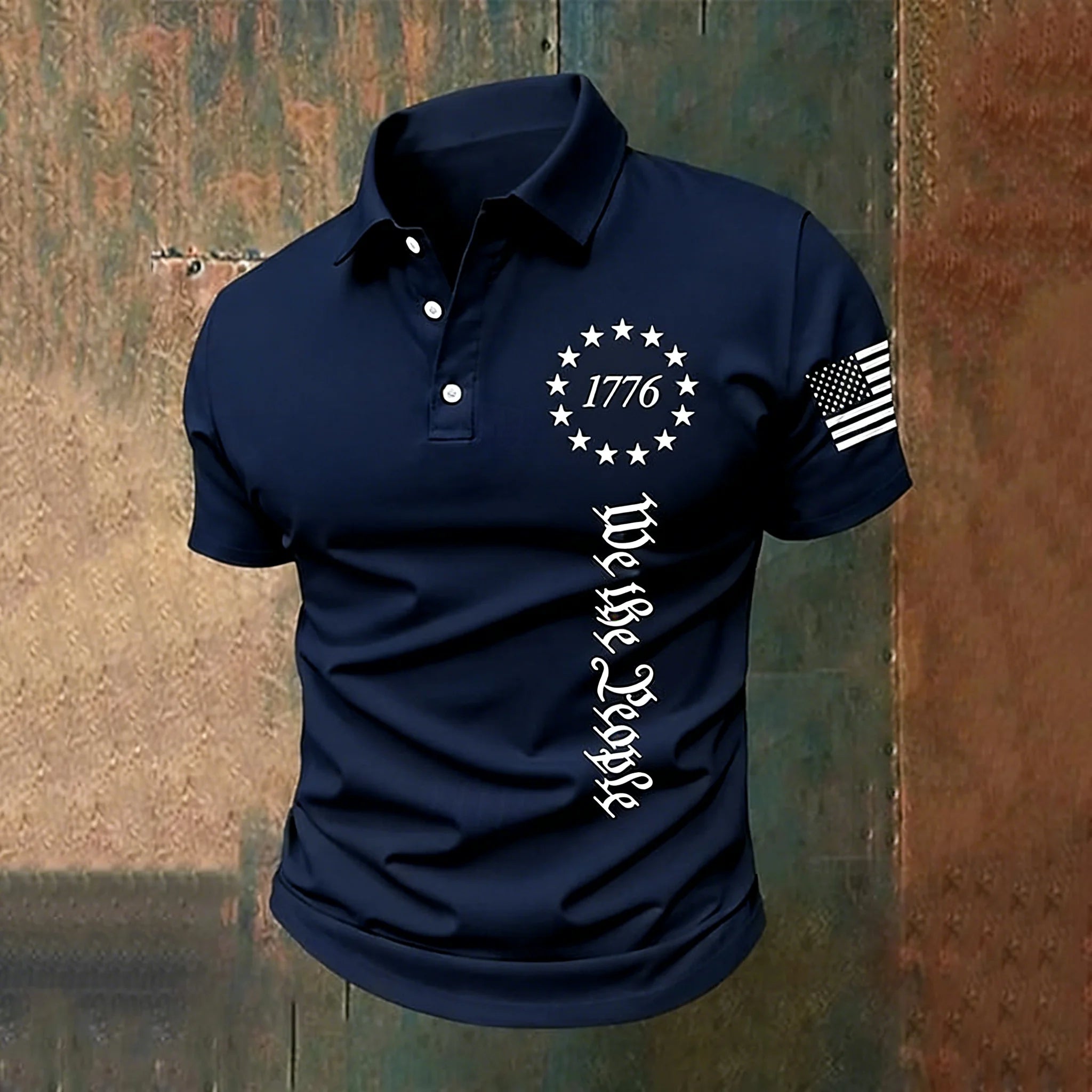 Men's US Flag 3D Print Patriotic Polo Shirt Summer Shirt Summer Casual Outdoor Vacation