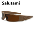 one piece arc rectangle black sunglasses