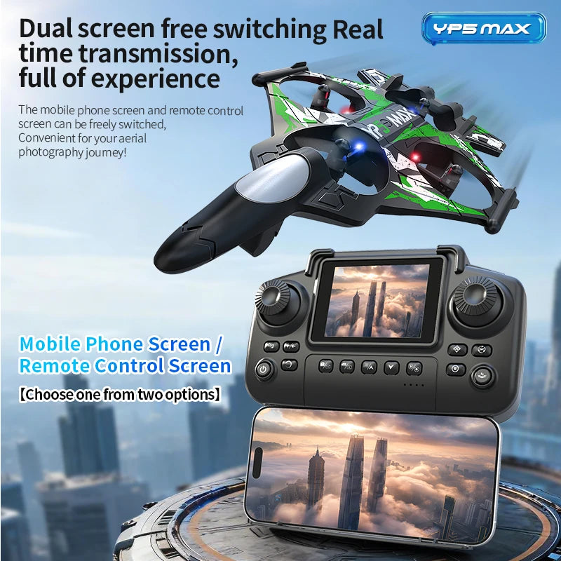 Airplane 2.4G WIFI RC Fighter Stunt Tumbling Helicopter with LED Colored Lights Airplane