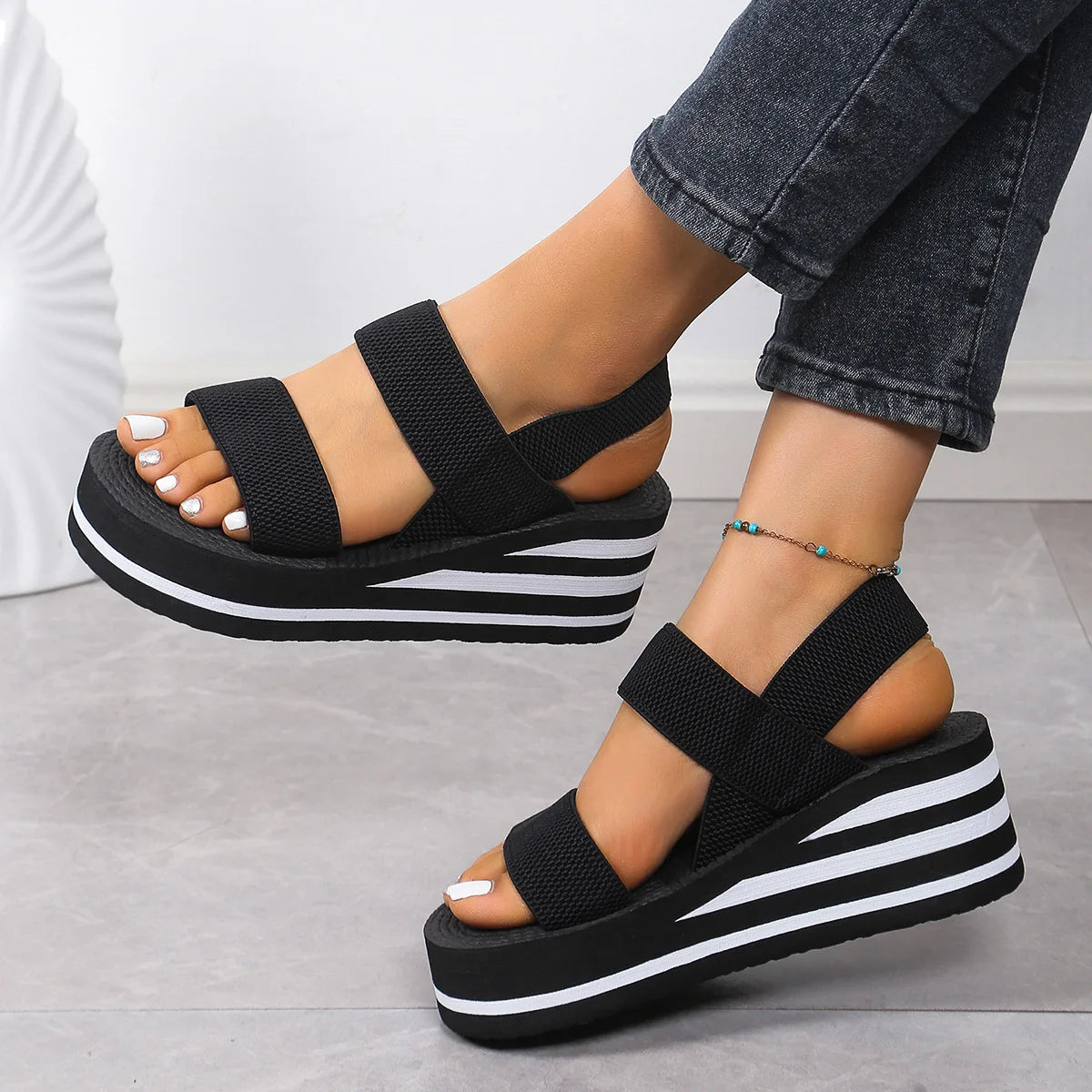 Women Slingback Wedge Sandals Outdoor Summer Lightweight Slides